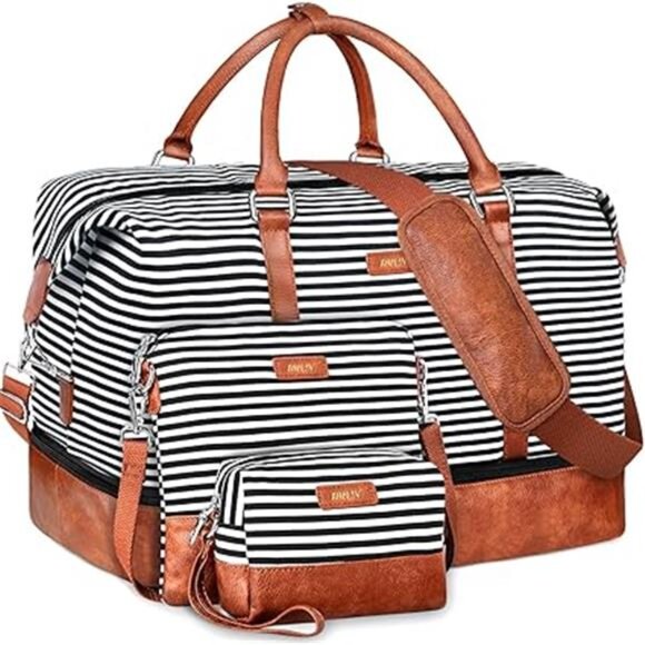 Weekender Bags for Women, 21" Weekender Travel Bag, Travel Duffle Bag Carry on - Picture 14 of 14